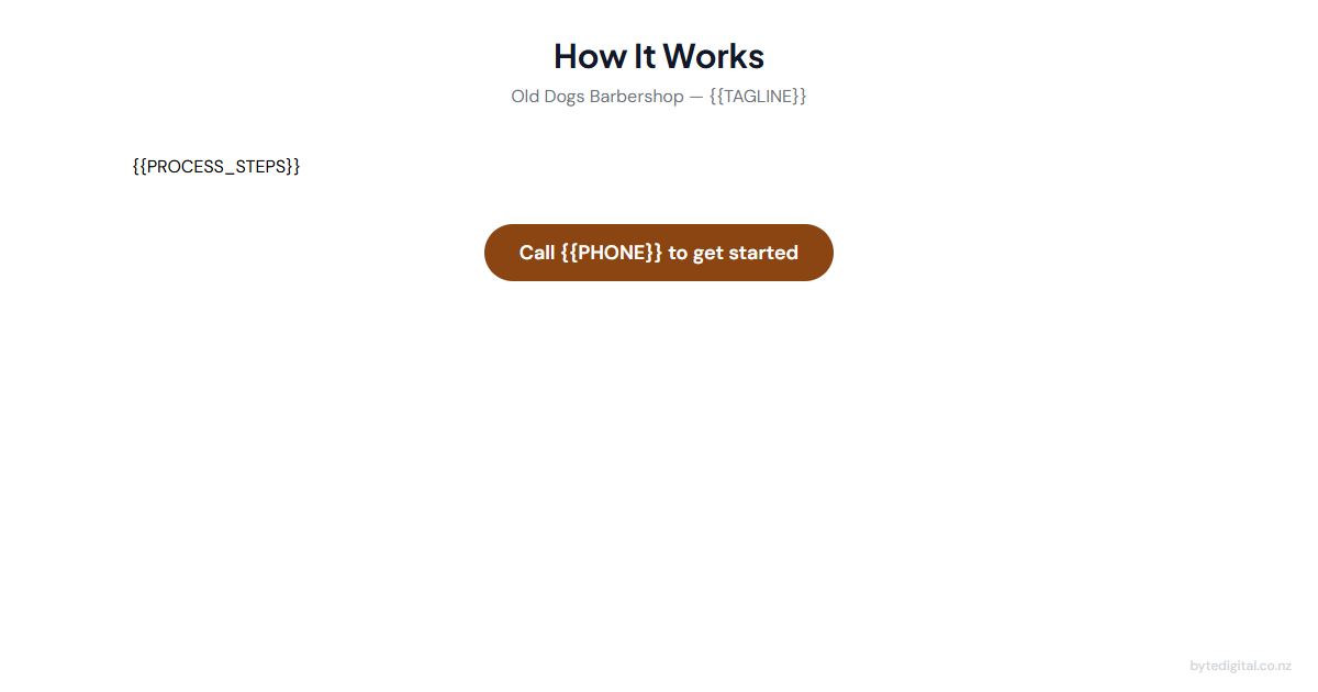 How it works with Old Dogs Barbershop — 4 simple steps
